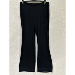 Vintage Express Black Pull On Pants‎ Y2k Medium Mesh Bottom